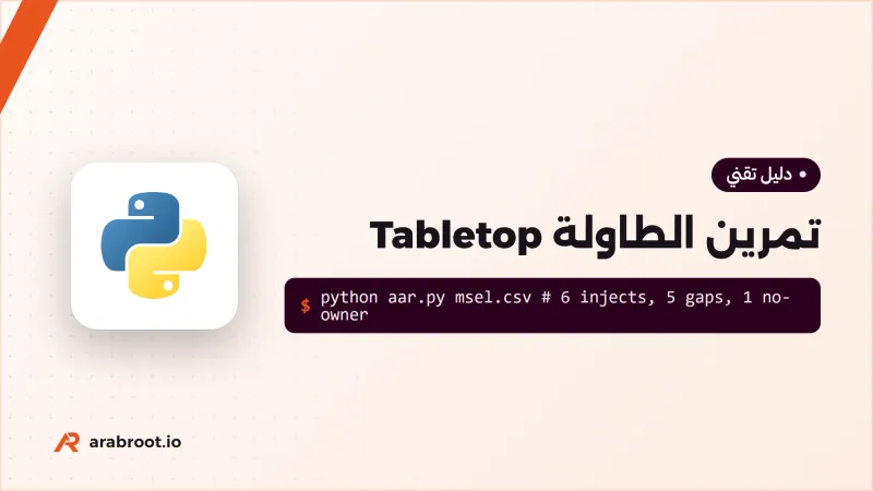 تمرين الطاولة Tabletop: جرب خطة الاستجابة قبل الحادثة